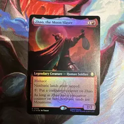 Magic The Gathering MTG Avatar Zhao the Moon Slayer Extended Art Foil - Image 1