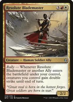 1x Resolute Blademaster NM Eng MTG - Battle for Zendikar - Image 1