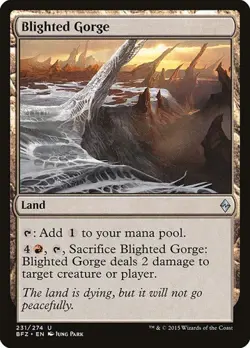 1x Blighted Gorge NM Eng MTG - Battle for Zendikar - Image 1