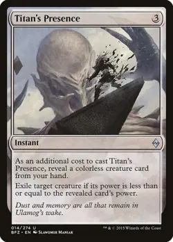 1x Titan's Presence NM Eng MTG - Battle for Zendikar - Image 1