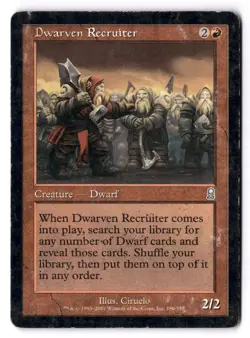 Dwarven Recruiter VHP* Odyssey ENGLISH 186/350 mtg -UnltdCards - Image 1