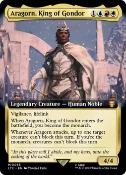 MTG - Aragorn, King of Gondor (Extended Art) - M 0085 - Lord of the Rings - LOTR - Image 1