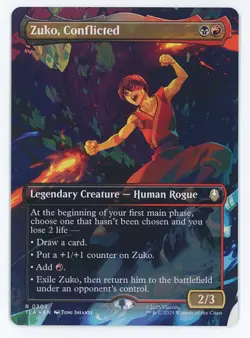 Zuko, Conflicted (Borderless) #0302 MTG Avatar: The Last Airbender Magic - Image 1