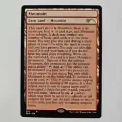 Mountain (257) Secret Lair Full-Text Land MTG Magic Non-Foil - Image 1