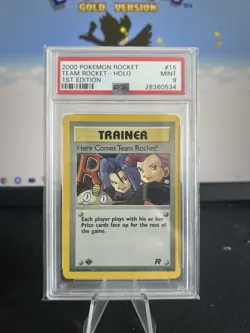 Pokemon Rocket Here Comes Team Rocket 1st Edition Holo Rare PSA 9 15/82 - Image 1