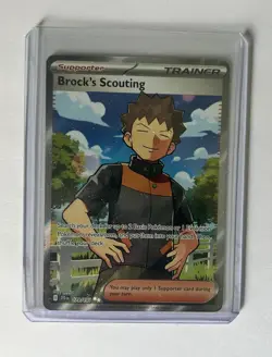 Pokemon - JTG Journey Together - Brock's Scouting Full Art 179/159 NM - Image 1