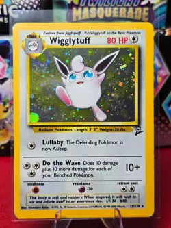 Wigglytuff #19 | Pokemon Base Set 2 | Ungraded | Holo | LP | Swirly Toes!!! - Image 1