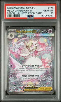 2025 POKEMON MEG EN-MEGA EVOLUTION #178 MEGA GARDEVOIR EX PSA 10 - Image 1