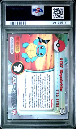 2000 TOPPS CHROME POKEMON T.V. #7 SQUIRTLE PSA 10 - Image 2