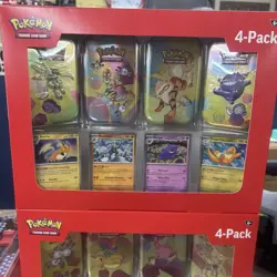 Set of 2 Sam’s Club Pokemon Scarlet & Violet 151 Mini Tin 4-Packs - 8 Tins Total - Image 2