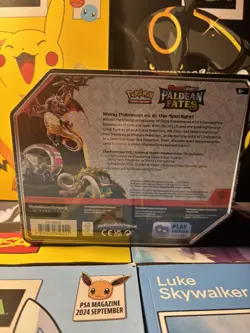 Pokemon TCG: Paldean Fates Tin - Shiny Charizard EX - New & Sealed FREE SHIPPING - Image 2