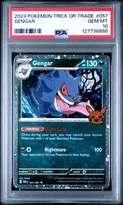 2024 POKEMON TRICK OR TRADE #057 GENGAR PSA 10 - Image 1