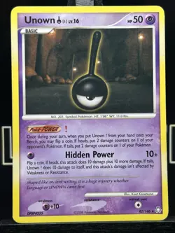 Pokemon TCG - Unown ! 42/146 Regular Rare - 2008 D&P Legends Awakened LP - Image 3