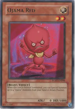 Yugioh Ojama Red RGBT-EN096 Rare LP - Image 1