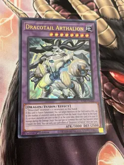 Yugioh! Dracotail Arthalion Ultra Rare JUSH-EN006 Justice Hunters 1st Edition NM - Image 1