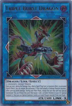 Yugioh! LP Triple Burst Dragon - EXFO-EN044 - Ultra Rare - 1st Edition Lightly P - Image 1