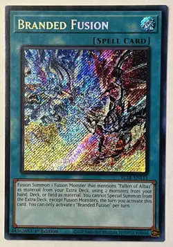Yugioh! Branded Fusion BLTR-EN111 Secret rare 1st Edition NM - Image 1