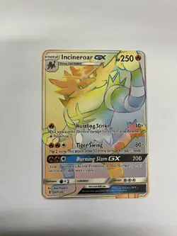 Incineroar GX Gold Metal Pokemon Card-Collectible Gift Display！Christmas GOOD~L - Image 1