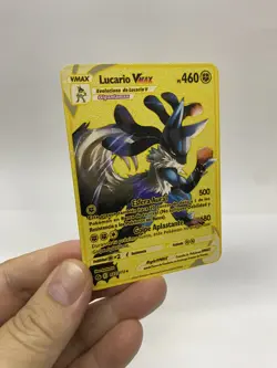 Lucario Vmax Gold Metal Pokemon Card-Collectible Gift Display！Christmas GOOD!~L - Image 1