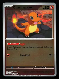 Charmander 011/094 Reverse Holo Phantasmal Flames Pokemon Card - Image 1