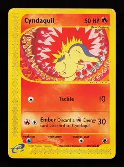Cyndaquil 105/165 Common Non Holo Expedition Pokemon Card - Image 1