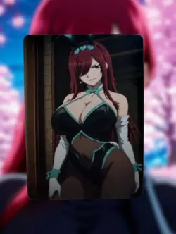 Erza Scarlet Fairy Tail Anime Waifu Sexy Goddess Doujin Lewd Hentai Card - Image 1