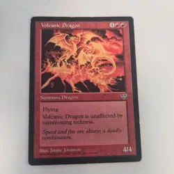 Magic the Gathering MTG Volcanic Dragon MIRAGE +free cards. - Image 1