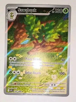 Sawsbuck White Flare Illustration Rare IR Pokemon Card 092/086 - Image 2