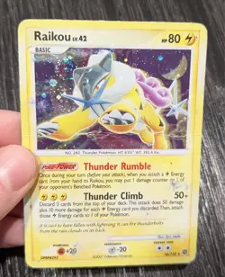Swirl Raikou LV.42 16/132 -CRACKED ICE Holo RARE - Secret Wonders- POKEMON CARD - Image 1