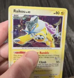 Swirl Raikou LV.42 16/132 -CRACKED ICE Holo RARE - Secret Wonders- POKEMON CARD - Image 4