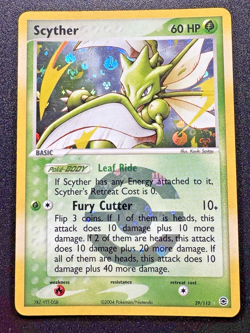 Scyther 29/112 EX FireRed & LeafGreen Pokemon Card Reverse Holo Foil Rare MP - Image 1