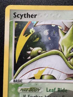 Scyther 29/112 EX FireRed & LeafGreen Pokemon Card Reverse Holo Foil Rare MP - Image 3