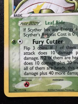 Scyther 29/112 EX FireRed & LeafGreen Pokemon Card Reverse Holo Foil Rare MP - Image 5