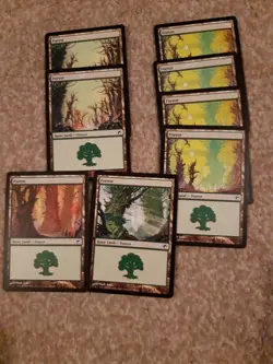 MTG 8 Forest - basic land cards - Scars of Mirrodin - Image 1