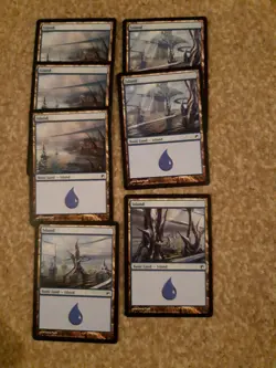 MTG 7 Island- basic land cards - Scars of Mirrodin - Image 1