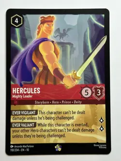 Hercules - Mighty Leader Whispers in the Well 118/204 NM Lorcana Card - Image 1
