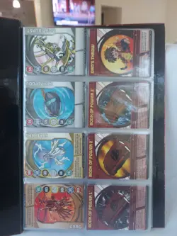Lot of 90+ Bakugan Battle Brawlers Metal Regular Cards w/ Book Protectors EUC - Image 3