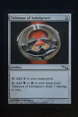 Magic The Gathering MTG TALISMAN OF INDULGENCE Mirrodin LP Lightly Played - Image 1