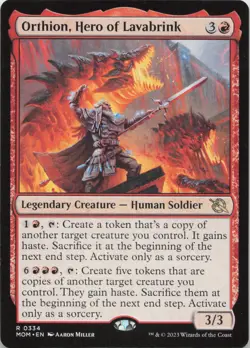 Orthion, Hero of Lavabrink R March of the Machine 334 - LP MTG - Image 1