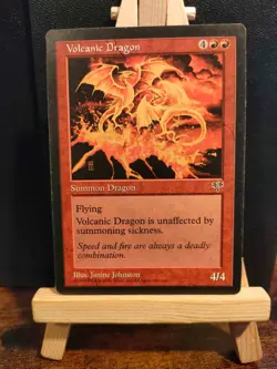 Volcanic Dragon - Mirage - Played (see pics) - MTG - Image 1