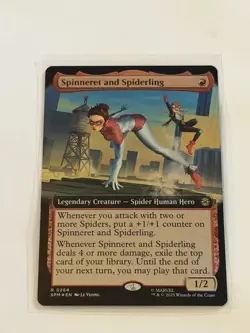 Spinneret and Spiderling Extended Art Marvel's Spider-Man Foil 264 - Image 1