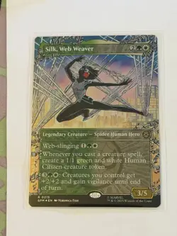 Silk, Web Weaver Borderless Marvel's Spider-Man Foil 215 - Image 1