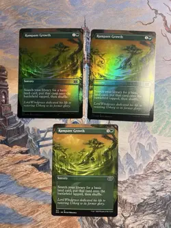 Rampant Growth (Borderless) Double Masters 2022 2 Foil And 1 Regular NM MTG - Image 1