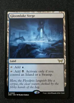 MTG - Gloomlake Verge - Duskmourn: House of Horror- Near Mint Rare #260 Non Foil - Image 1