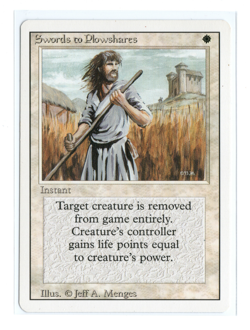 MTG - Swords to Plowshares - Normal - Revised Edition - NM - Image 1