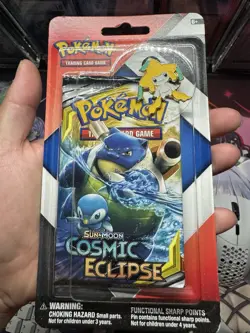 Pokemon Cosmic Eclipse Chilling Reign 2 Pack Blister w/ Pin Jirachi - Image 1