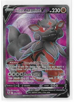 Hisuian Arcanine V 179/195 Silver Tempest Full Art FA Pokemon TCG NM - Image 1