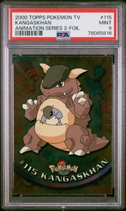 2000 TOPPS POKEMON TV ANIMATION SER 2 FOIL #115 KANGASKHAN PSA 9 - Image 1