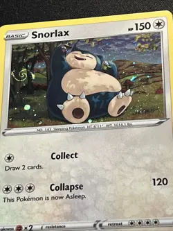 🌀 Snorlax 141/192 Cosmos Promo - Holo 🌀 SWIRL - Rebel Clash Pokemon TCG NM - Image 1