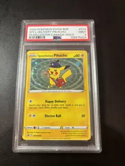 POKEMON CENTER PROMO SPECIAL DELIVERY PIKACHU #74 HOLO FOIL PSA 9 - Image 1